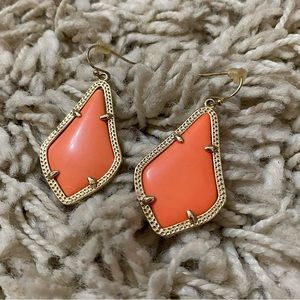 KENDRA SCOTT Orange Gold Drop Alex Earring